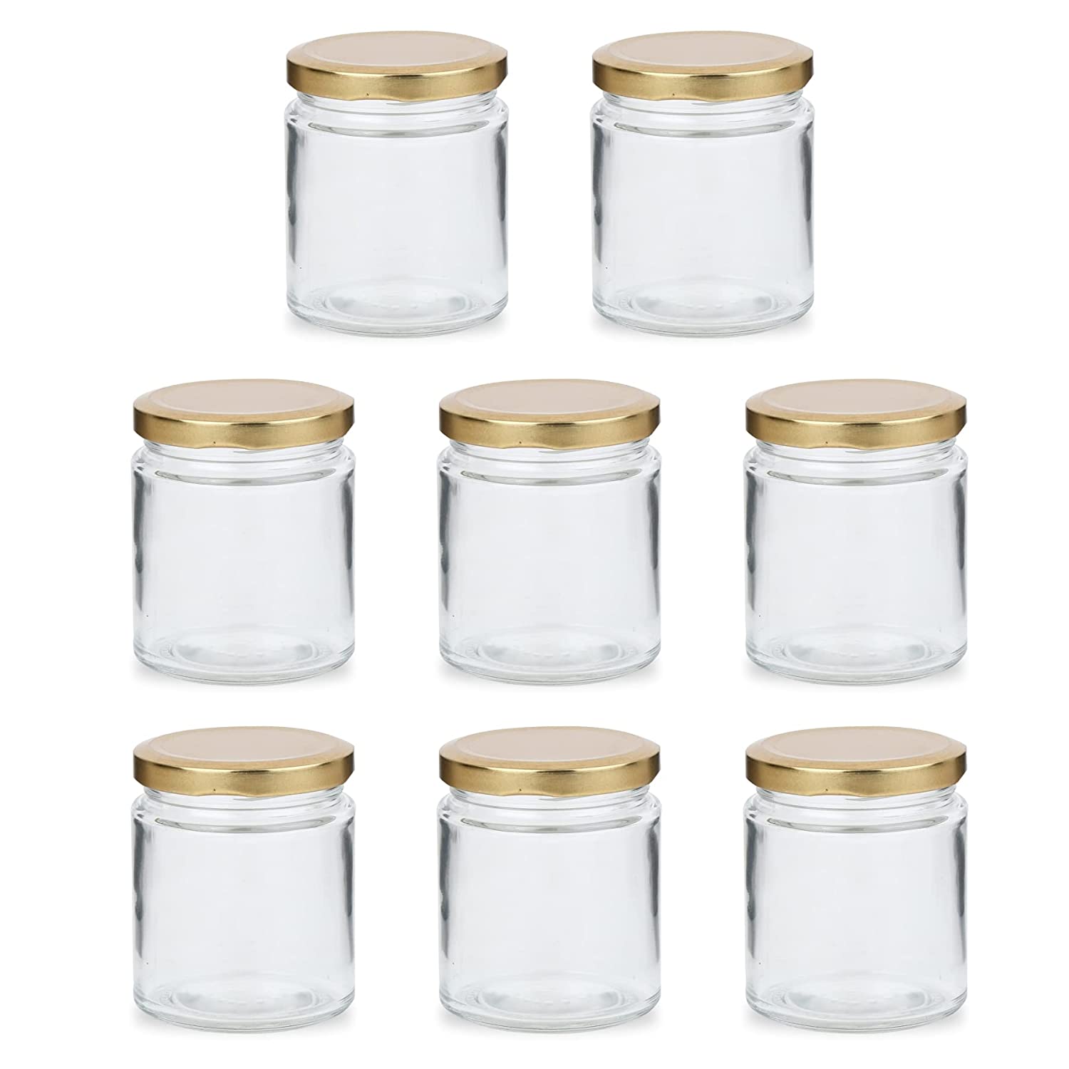 Glass jar with Golden lid Glass jar with Golden lid
